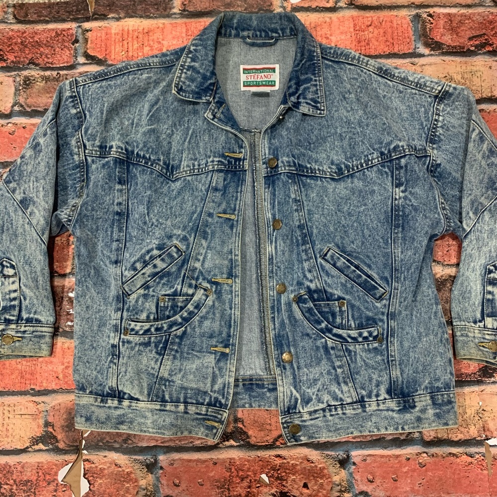 Vintage Light Wash Denim Jacket Size L